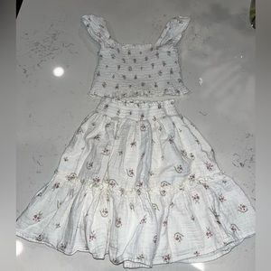 Adorable long skirt and top set